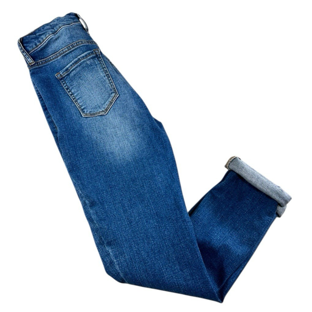 William Rast High-Rise Ankle Jeans Sz 26 Distressed Stretch Medium Blue Wash - Picture 7 of 7